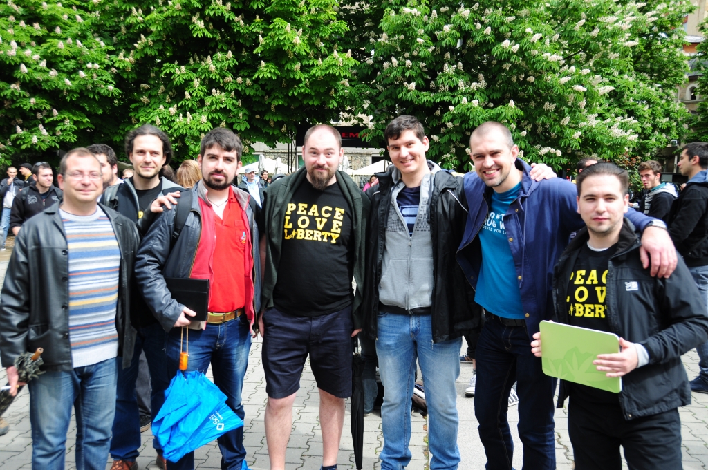 Участници в Марша от Българско либертарианско общество